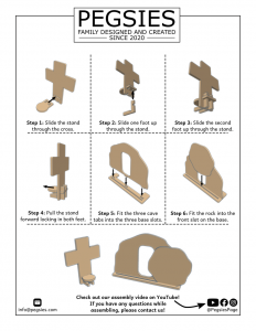 Instructions to assemble Cross and Tomb