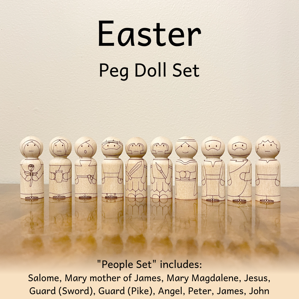 Easter Peg Doll Set - Pegsies